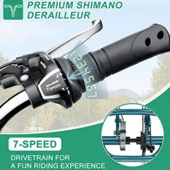 DoCred LILYPELLE Adult Tricycle 7 Speed, 3 Wheel Bike Adult Premium Blue