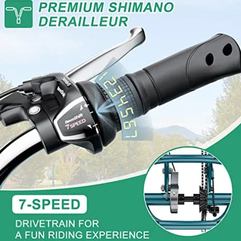 DoCred LILYPELLE Adult Tricycle 7 Speed, 3 Wheel Bike Adult Premium Blue