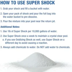 Doheny’s Super Pool Shock Pro-Grade Chlorine 68% Cal-Hypo Granular 100lb