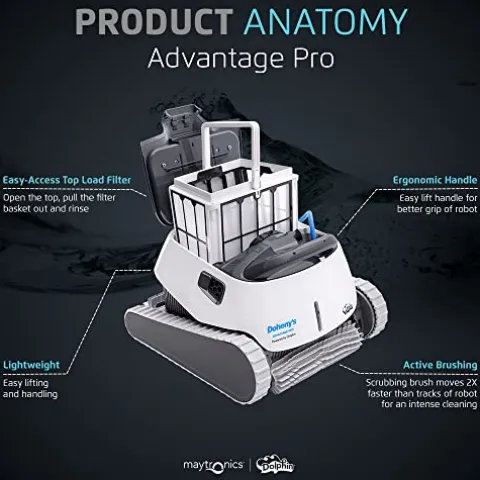 Dolphin Advantage Pro Wi-Fi Robotic Pool Vacuum Cleaner White