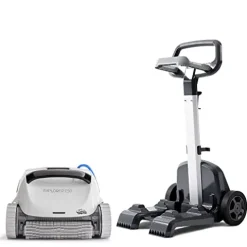 Dolphin Explorer E50 Wi-Fi Robotic Pool Vacuum Cleaner with Caddy White