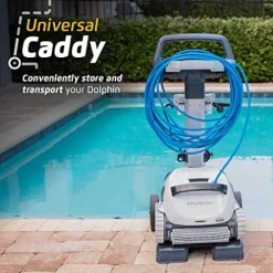 Dolphin Explorer E50 Wi-Fi Robotic Pool Vacuum Cleaner with Caddy & Cover White