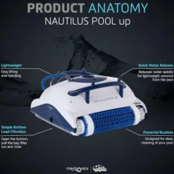 Dolphin Nautilus 2024 Automatic Robotic Pool Vacuum Cleaner White