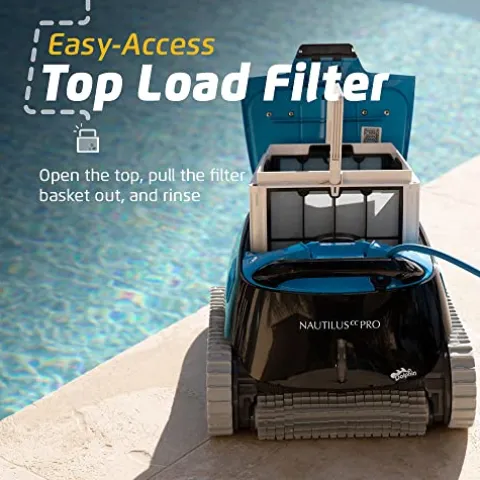 Dolphin Nautilus CC Pro Robotic Pool Vacuum Cleaner Bundle Black