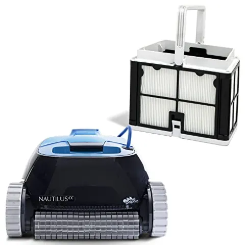 Dolphin Nautilus CC Robotic Pool Vacuum Cleaner up to 33 FT – Bundle with Ultra Fine Filter Basket