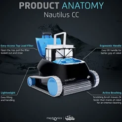 Dolphin Nautilus CC Robotic Pool Vacuum Cleaner – Blue/Black