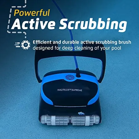 Dolphin Nautilus CC Supreme Automatic Robotic Pool Vacuum Cleaner with Caddy Black