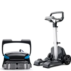 Dolphin Nautilus CC Supreme Automatic Robotic Pool Vacuum Cleaner with Caddy Black