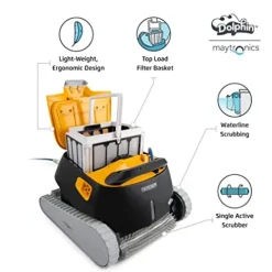 Dolphin Robotic Pool Vacuum Cleaner with Caddy Cover