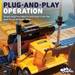 Dolphin Wave 140 Commercial Robotic Pool Vacuum Cleaner Yellow