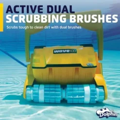 Dolphin Wave 100 Commercial Robotic Pool Vacuum Cleaner Yellow