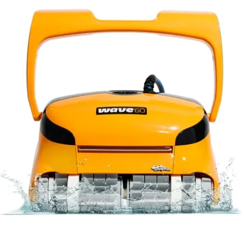 Dolphin Wave 60 Robotic Pool Vacuum Cleaner with Caddy Yellow