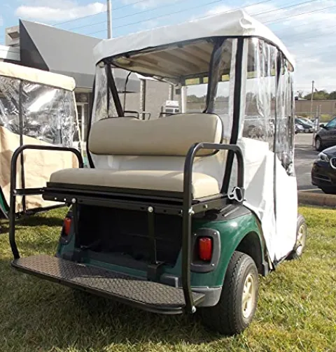 DOORWORKS GOLF CART ENCLOSURES 3-Sided Over-The-Top Cover for Club Car Onward/Precedent/Tempo Jet Black