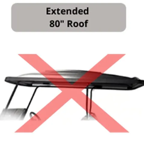 DOORWORKS GOLF CART ENCLOSURES 3-Sided Over-The-Top Cover for Club Car Onward/Precedent/Tempo Jet Black