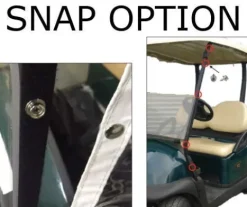 DOORWORKS GOLF CART ENCLOSURES 3-Sided Over-The-Top Cover for Club Car Onward/Precedent/Tempo Jet Black