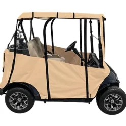 DOORWORKS GOLF CART ENCLOSURES Premium Golf Cart Cover Tan