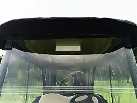 DOORWORKS GOLF CART ENCLOSURES Blue Universal Golf Cart Cover with Travel Bag – Portable & Drivable 4-Sided – Fits EZGO TXT RXV & Club Car DS Precedent Onward (Blue, 60” L X 44” W)