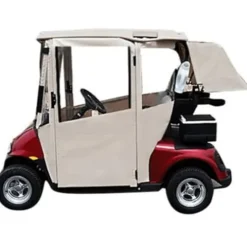 DOORWORKS GOLF CART ENCLOSURES Golf Cart Club Cover – DryClub Canopy in Sunbrella Black