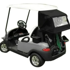 DOORWORKS GOLF CART ENCLOSURES Golf Cart Club Cover – DryClub Canopy in Sunbrella Black