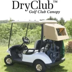 DOORWORKS GOLF CART ENCLOSURES Golf Cart Club Cover – DryClub Canopy in Sunbrella Black