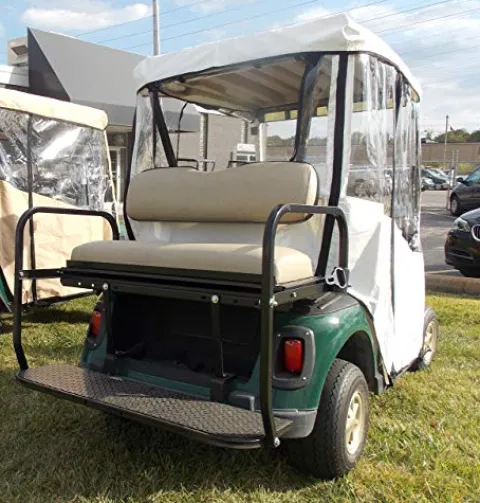 DOORWORKS GOLF CART ENCLOSURES Golf Cart Cover – 3-Sided “Over-The-Top” Enclosure for Yamaha Drive/Drive 2 – Marine Grade Vinyl – Tan