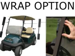 DOORWORKS GOLF CART ENCLOSURES Golf Cart Cover – Black Utility Box/Rear Seat