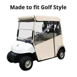 DOORWORKS GOLF CART ENCLOSURES Golf Cart Cover Black