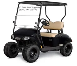 DOORWORKS GOLF CART ENCLOSURES Jet Black Golf Cart Cover – Sunbrella Canvas