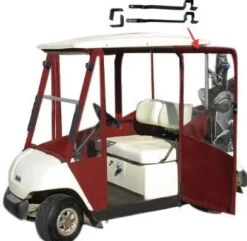 DOORWORKS GOLF CART ENCLOSURES Jet Black Golf Cart Cover – Sunbrella Canvas