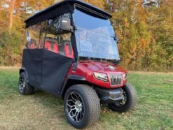 DOORWORKS GOLF CART ENCLOSURES DoorWorks Track Enclosure Black Sunbrella Canvas Evolution D5