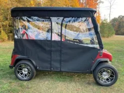 DOORWORKS GOLF CART ENCLOSURES DoorWorks Track Enclosure Black Sunbrella Canvas Evolution D5