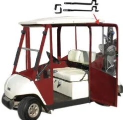 DOORWORKS GOLF CART ENCLOSURES Golf Cart Cover Sunbrella Wheat