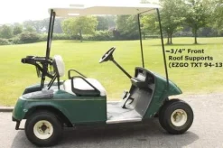 DOORWORKS GOLF CART ENCLOSURES Jet Black Sunbrella Golf Cart Cover – Hinged Door Enclosure EZGO TXT 94-13