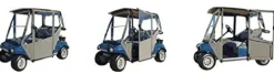 DOORWORKS GOLF CART ENCLOSURES Yamaha Drive & Drive 2 G29 Golf Cart Cover Jet Black Sunbrella