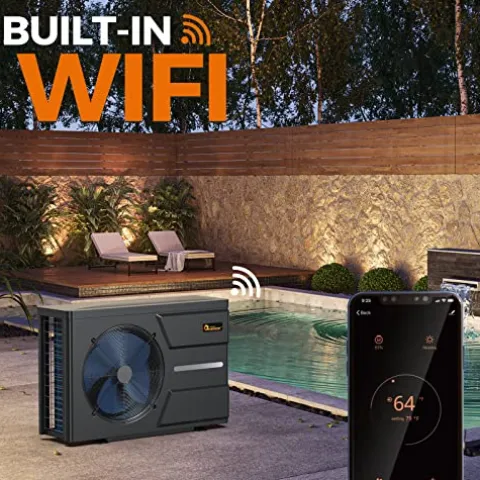 DR. INFRARED HEATER DR-650HP Full DC Inverter Heat Pump for Ground Swimming Pools, Black