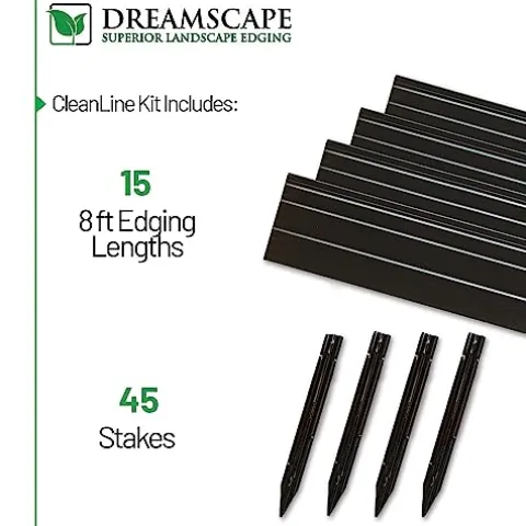 Dreamscape Cleanline Aluminum Edging Black Anodized 3/16″W x 5.5″H x 8’L