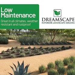 Dreamscape Cleanline Aluminum Edging Black Anodized 3/16″W x 5.5″H x 8’L