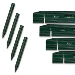 Dreamscape PermLine Aluminum Landscape Edging – 15 Strips, 120 Ft Total, Green Duraflex
