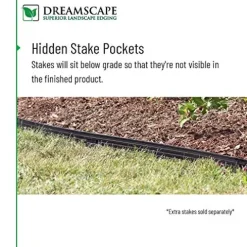 Dreamscape PRO Aluminum Landscape Edging – Easy Install Professional Border – 120ft Total – Black Anodized