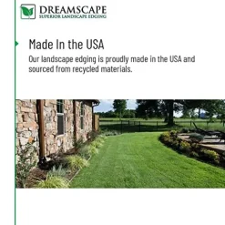 Dreamscape SlideEdge Aluminum Landscape Edging – 16 Strips, 117.5ft Total, Black