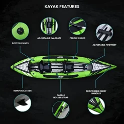 Driftsun Almanor 130 Inflatable Kayak Green 2 Person