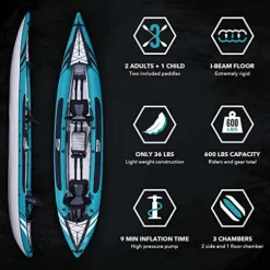 Driftsun Almanor 146 Inflatable Touring Kayak Blue – 2 Person + 1 Child