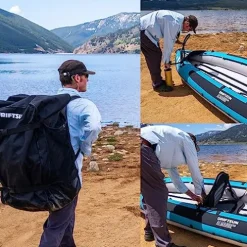 Driftsun Almanor 146 Inflatable Touring Kayak Blue – 2 Person + 1 Child