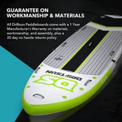 Driftsun Inflatable Paddle Board 12ft Extra Wide SUP Package Green