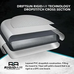 Driftsun Inflatable Paddle Board Teal 12ft x 45in Extra Wide Stand Up SUP Package