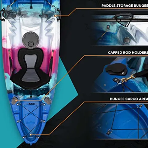 Driftsun Teton 120 Hard Shell Kayak Pink/Blue