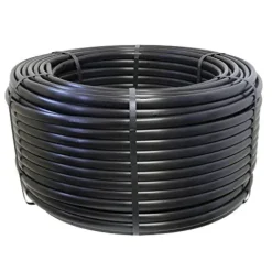 Drip Depot 1/2″ Polyethylene Pressure Compensating Drip Line Black – 500′ Roll, 0.5 GPH, 18″ Emitter Spacing