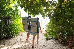 DUNNRITE Inflatable Stand Up Paddle Board Kit Natural Wood