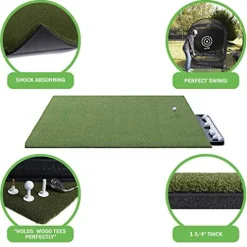 DURA-PRO Perfect Reaction Golf Mat – Premium Turf Indoor/Outdoor Mat for Hitting & Chipping