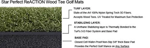 DURA-PRO Perfect Reaction Golf Mat 4×5 Feet Premium Turf Indoor/Outdoor – Golf Stance Mat with Accessories